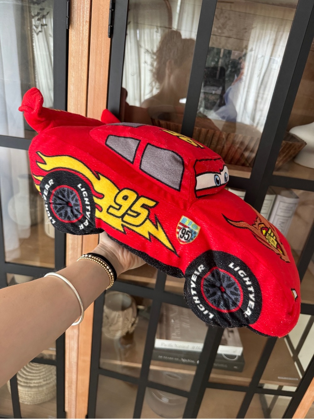 Vintage Disney Store Cars lighting McQueen toy stuffed animal plushy 95 pillow
